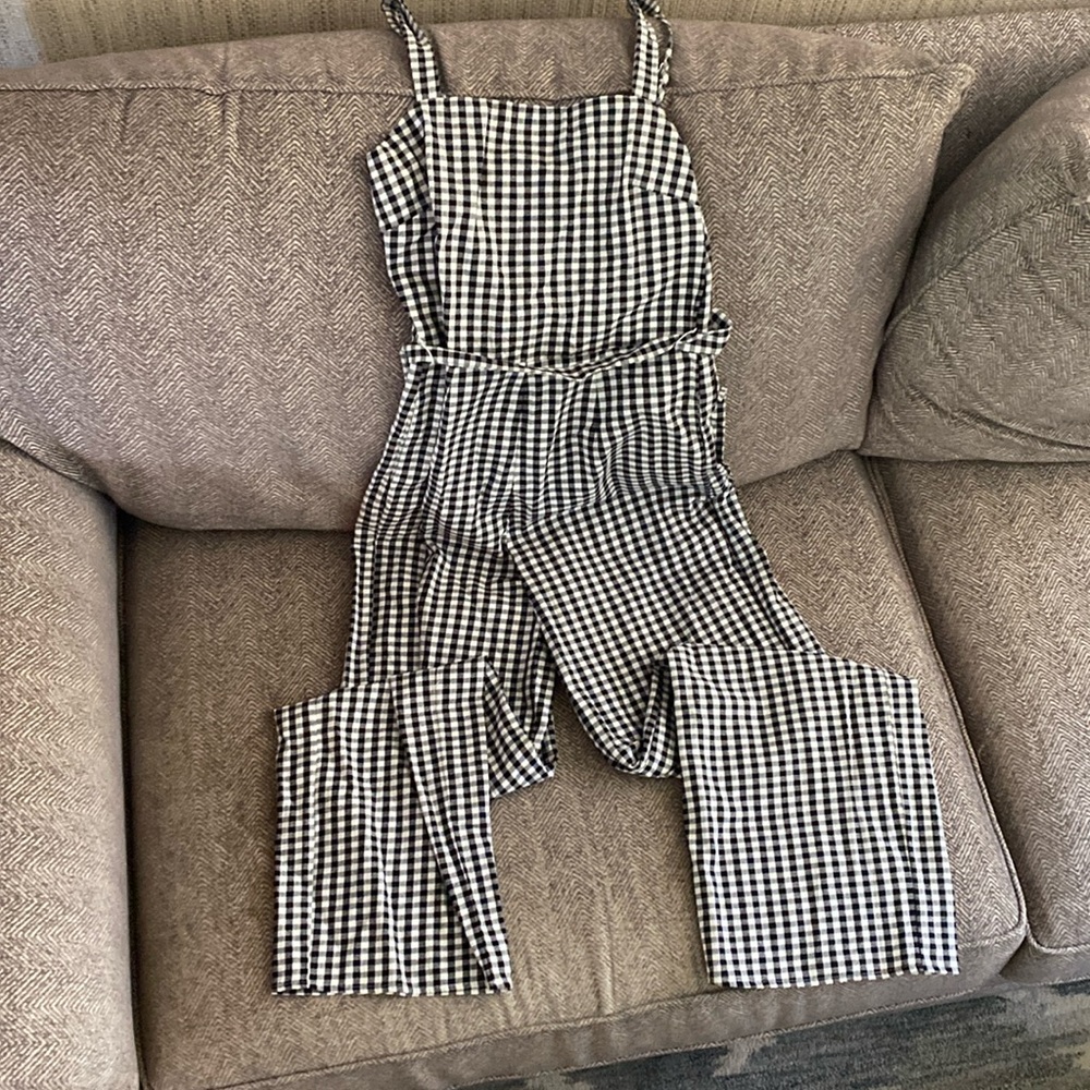 Black and white checkered jumpsuit!